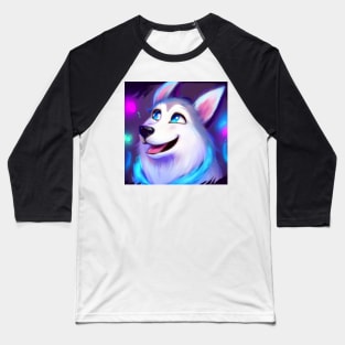 Cute Husky Drawing Baseball T-Shirt